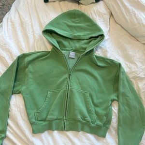 TNA Cozy Fleece Boyfriend Boxy Zip Up Hoodie - Size XS